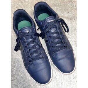 Lacoste Men’s Athletic Sneakers Size 9.5 M Blue Leather Athleisure Outdoors
